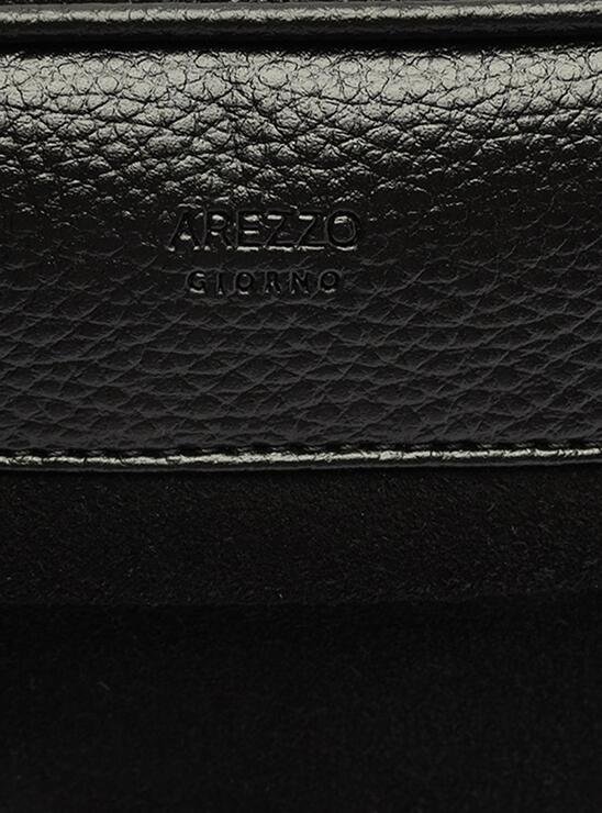 BOLSA TIRACOLO PRETA AREZZO CAMURCINA PRIONE MÉDIA