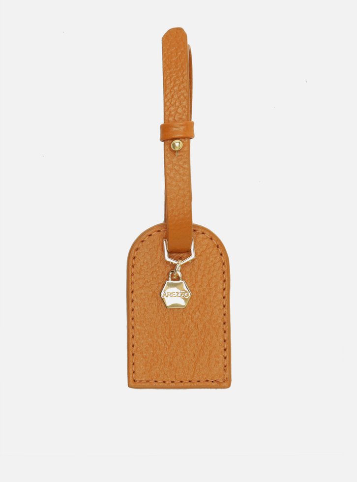 Bag Charm Caramelo Arezzo Couro Pingente