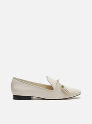 Mocassim Rasteiro Branco Arezzo Salto