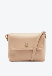 Bolsa Tiracolo Bege Anacapri Pequena Com Aba Work