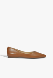 Flat Marrom Schutz Bico Fino Couro