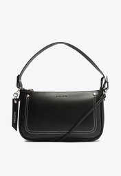 Bolsa Preta Anacapri Baguete Pesponto Média