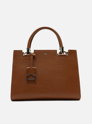 Bolsa Tote Marrom Cúrcuma Couro Abraccio Grande