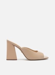 Sandália Mule Nude Arezzo Salto Alto