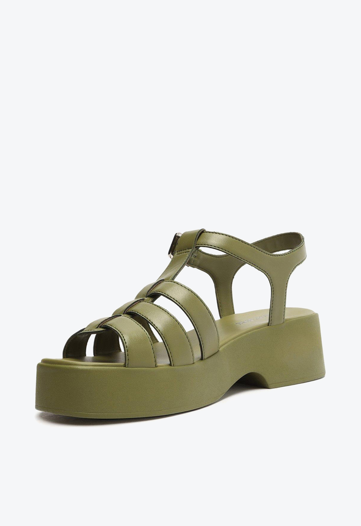 Sandália Flatform Verde Anacapri Bella