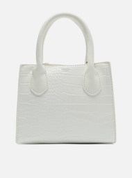 Bolsa Tote Off-white Arezzo Croco Pequena