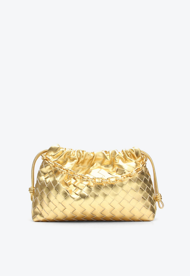 Bolsa Tiracolo Canoe Média Dourado | ZZ MALL