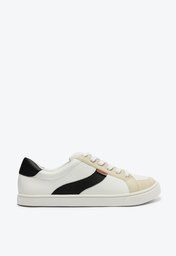 Tênis De Amarrar Branco Anacapri Recortes Preto