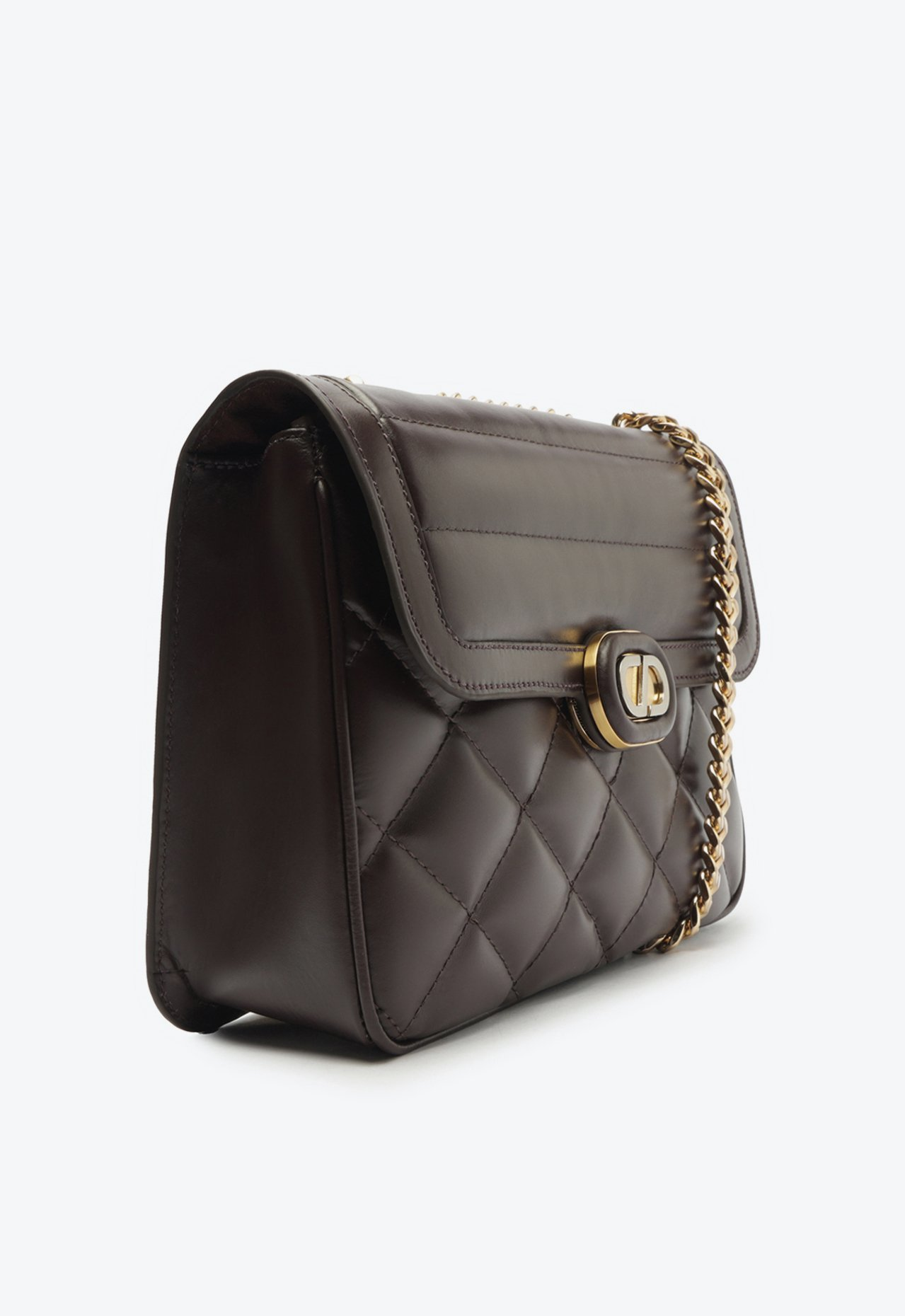 Bolsa Tiracolo Marrom Schutz Média Dazzle Couro | ZZ MALL