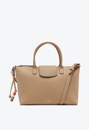 Bolsa Tote Bege Anacapri Grande Bag Charm Missangas