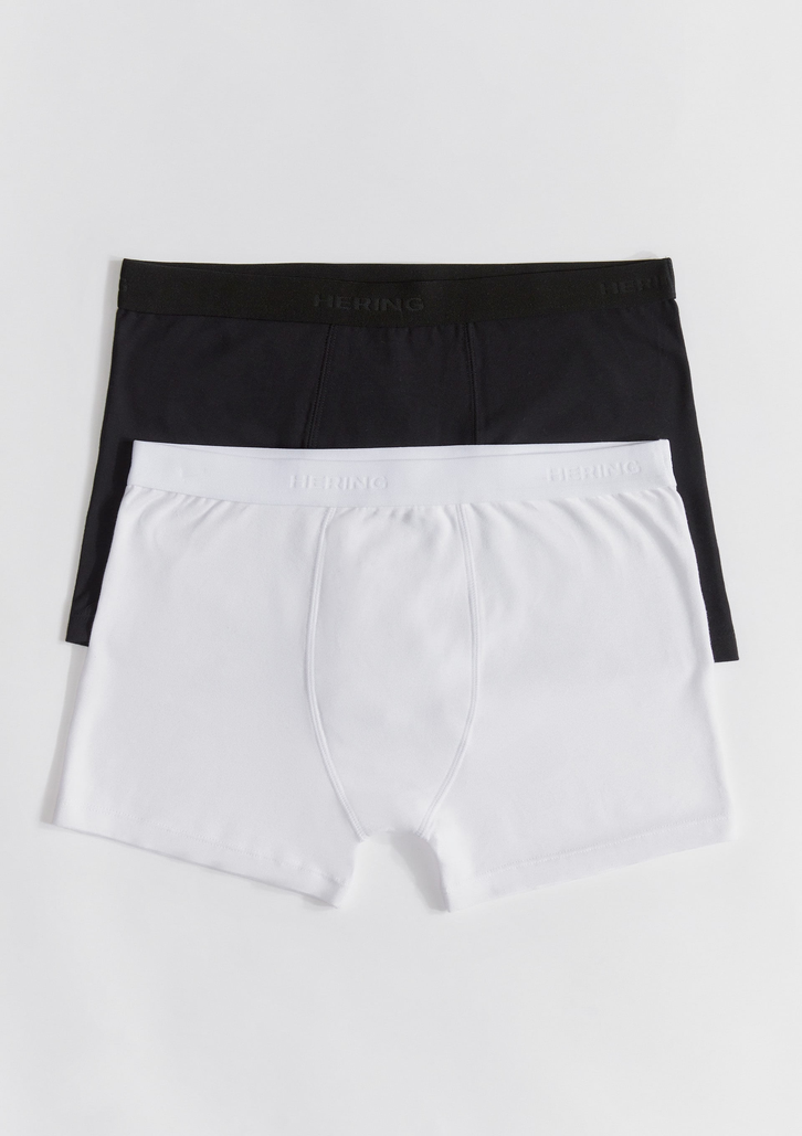 Kit 2 Cuecas Boxer Preta e Branca Hering com Elástico Personalizado