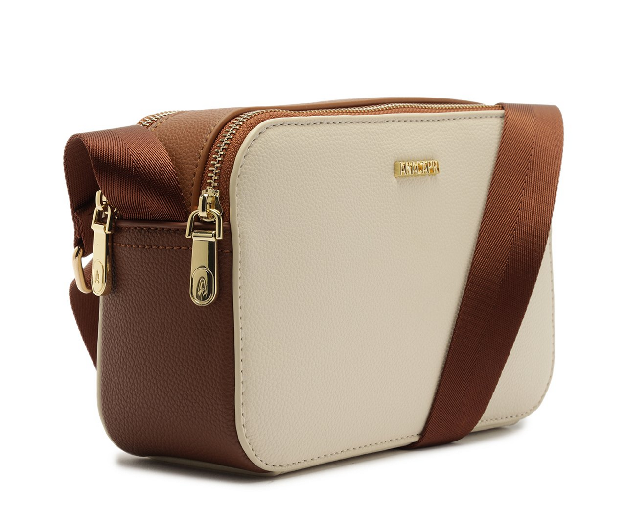 Bolsa Tiracolo Média Alça Fita Branco Off | ZZ MALL