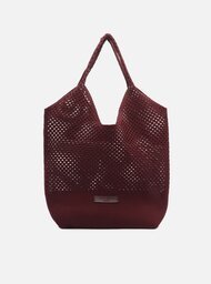 Bolsa Shopping Marrom Knit Média Brizza | ZZ MALL