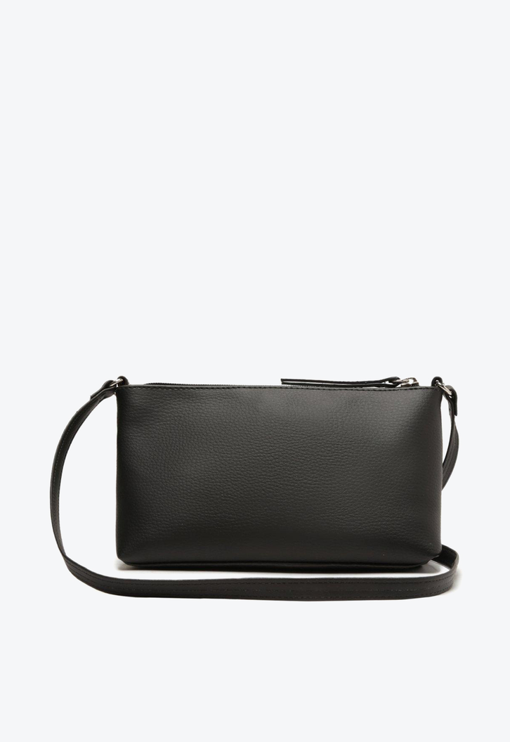 Bolsa Tiracolo Preta Anacapri Lisa Corrente Média