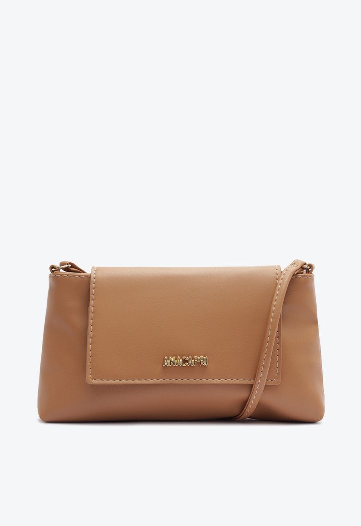 Bolsa Tiracolo Pequena Tampa Marrom