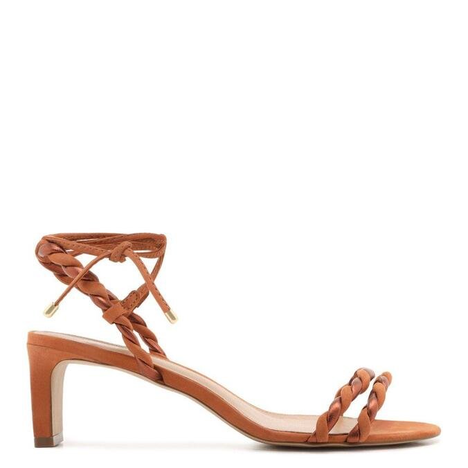 sandalia arezzo marrom