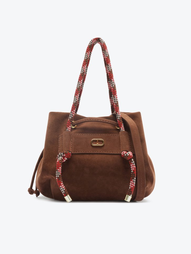 Bolsa Bucket Pequena Cordão Marrom