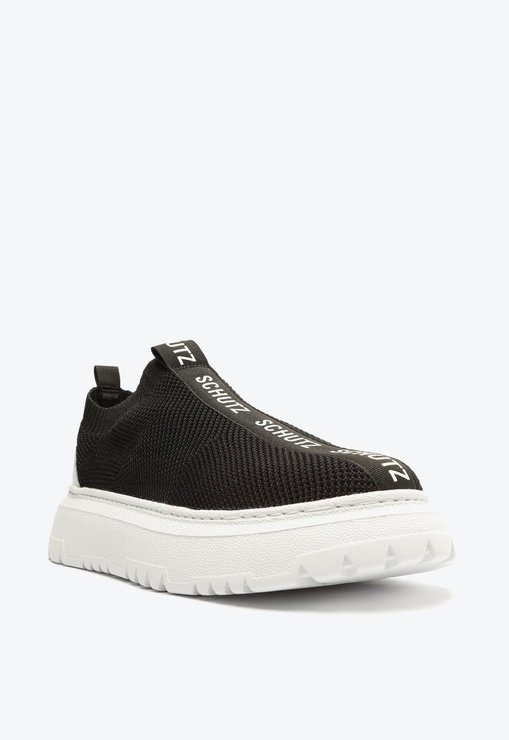 Tênis Knit Preto e Branco
