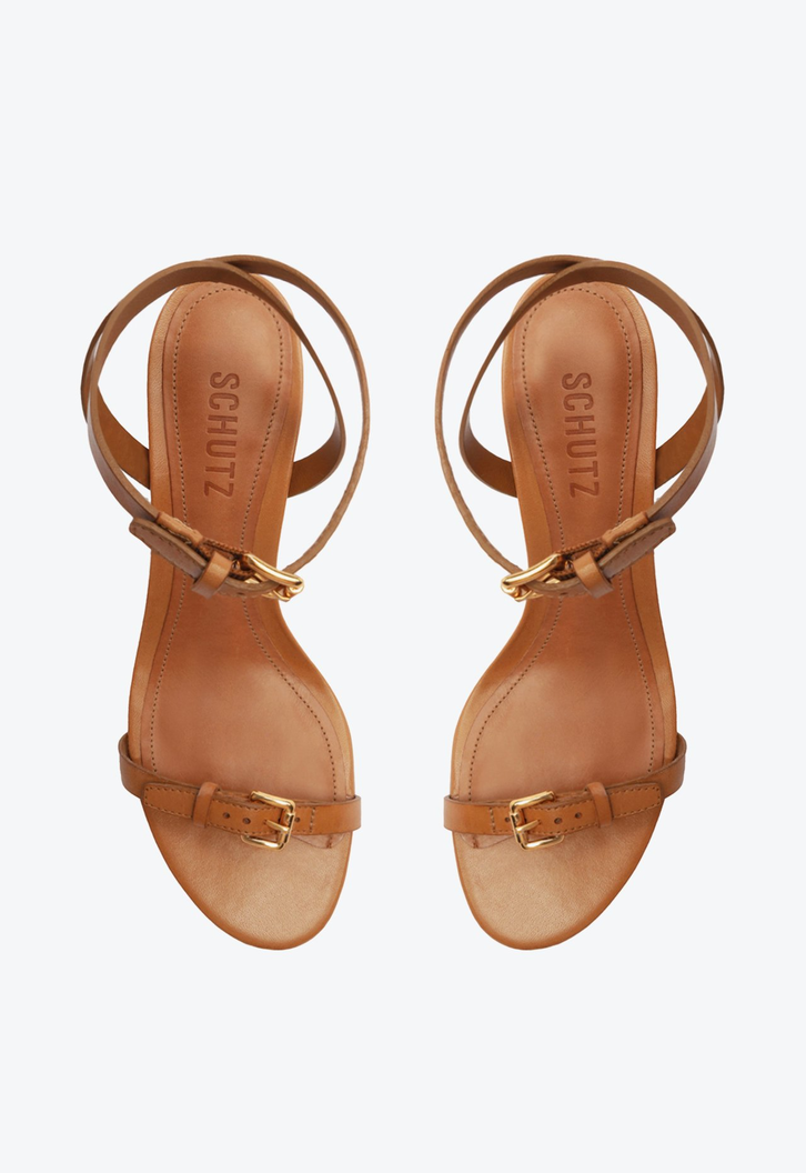 Sandália Marrom Schutz Aurora Mid | ZZ MALL