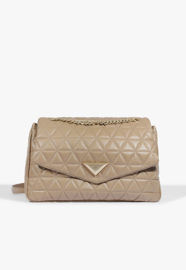Bolsa Tiracolo Grande 944 Couro Bege