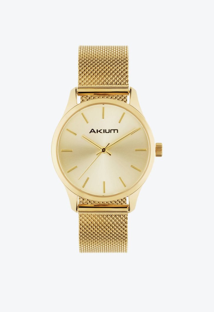 Relógio Dourado  Akium Cityrun Feminino Aço