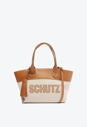 Bolsa Shopping Marrom Schutz Média Amélie Lona