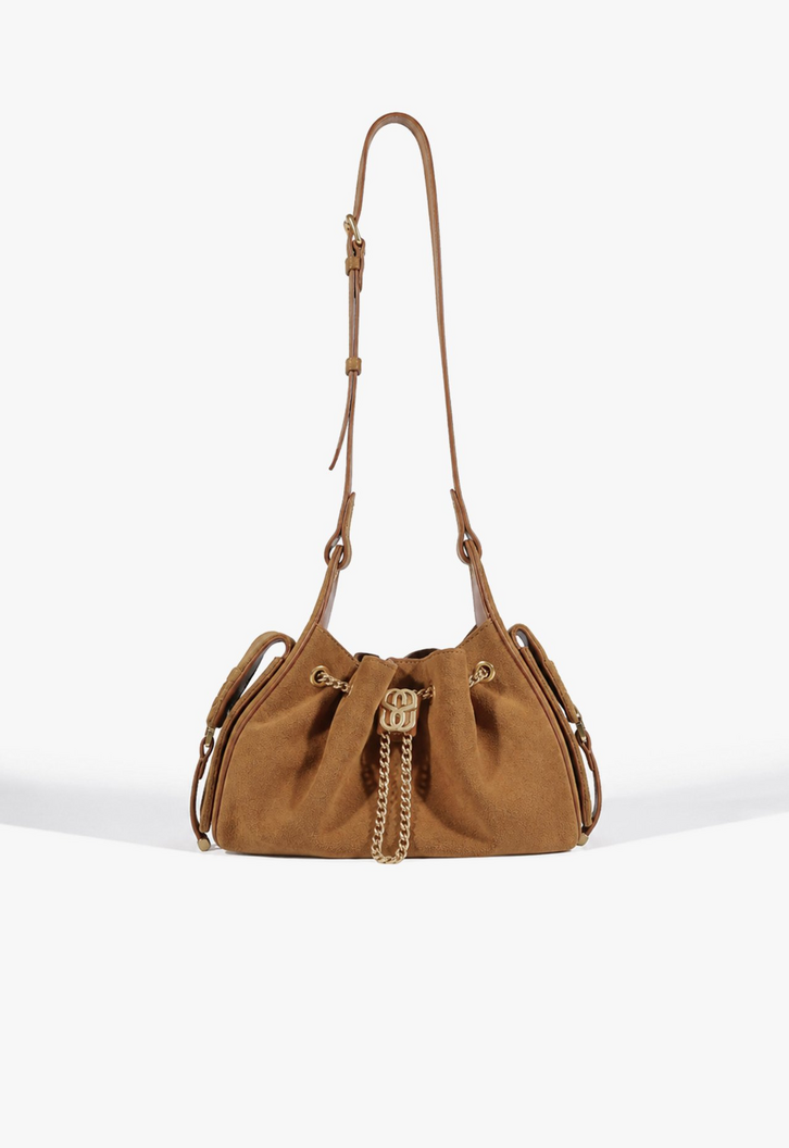 Bolsa Schutz Shoulder Media Lilibet Couro Marrom