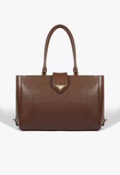 Bolsa Shopping Alyssa Couro Marrom