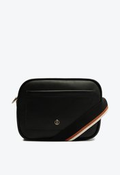 Bolsa Tiracolo Preta Anacapri Alça Gorgurão Média