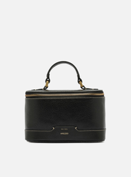 Necessaire Preta Arezzo Couro Redonda