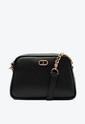 Bolsa Tiracolo Pequena Arredondada Glam Preta