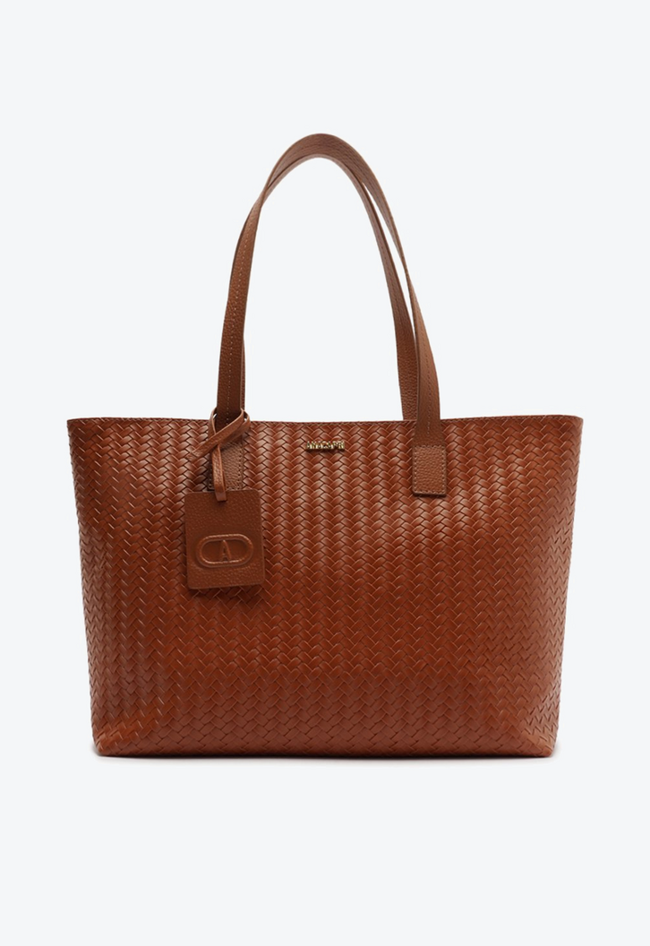 Bolsa Shopping Grande Lininear Marrom