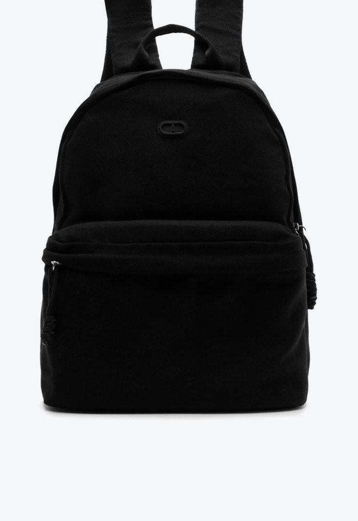 Mochila Grande Puxador Detalhe Nó Preta