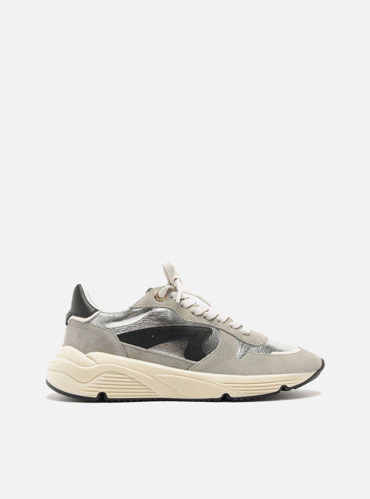 Tênis Cinza Camurça Esportivo Preto Tag | ZZ MALL