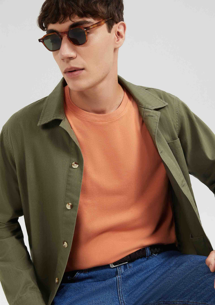 Camiseta Laranja Hering Básica Manga Curta Regular World