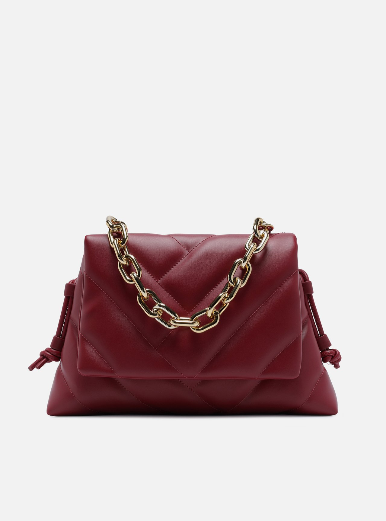 Bolsa Tiracolo Bordô Matelassê Corrente Bolsa Tiracolo Bordô Matelassê Corrente
