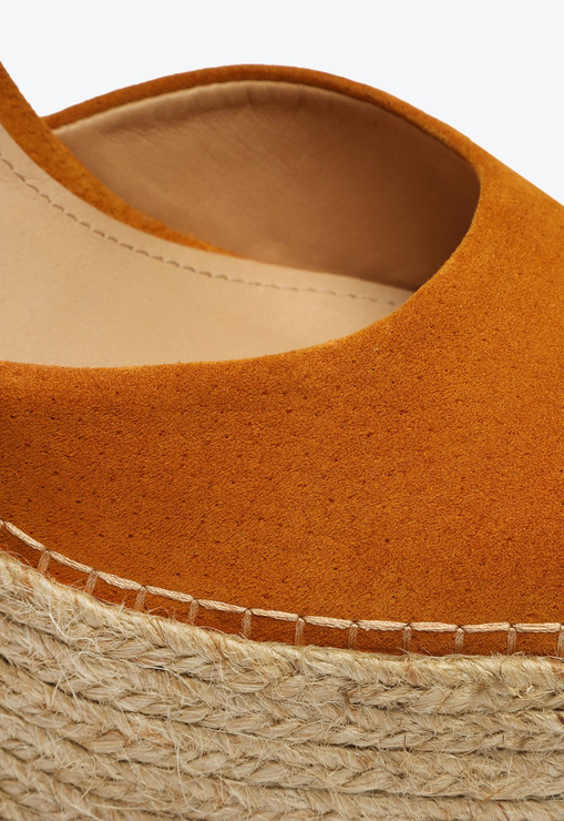 Sandália Nala Espadrille Corda Camurça Marrom