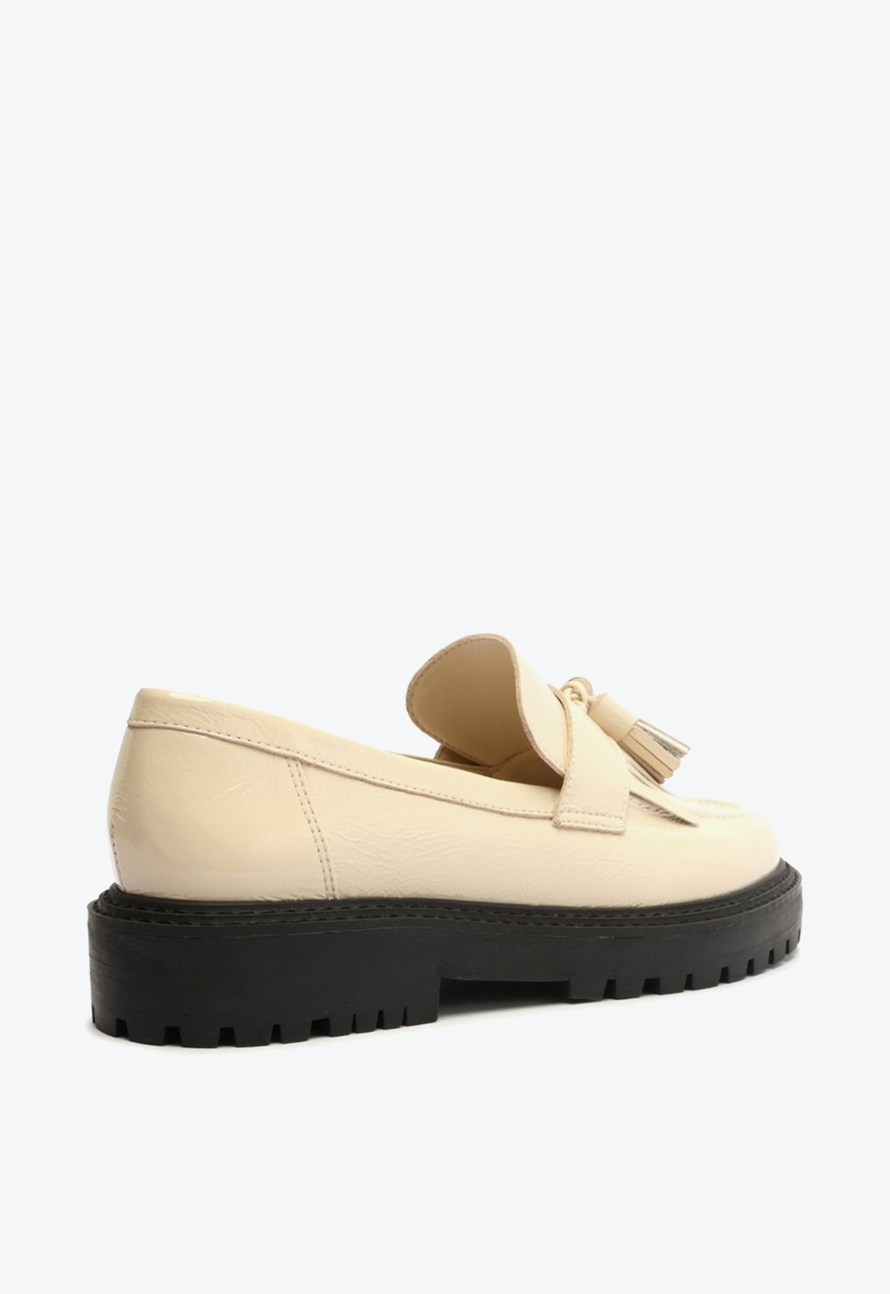 コッコロ ofr Mocassim Off-white Arezzo Couro Tratorado Metal | ZZ MALL