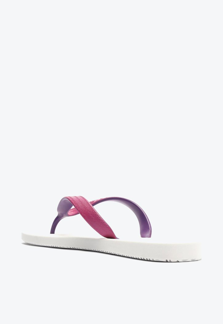 Chinelo De Dedo Branco E Roxo Brizza
