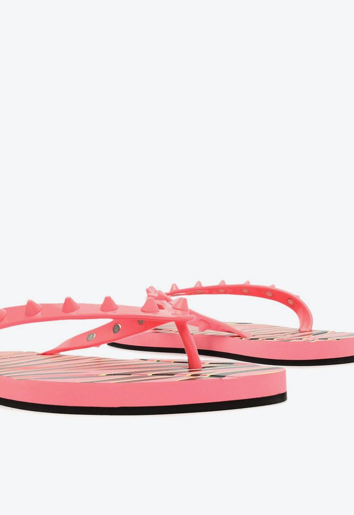 Chinelo De Dedo Rosa Brizza Estampa Rock