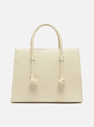 Bolsa Tote Branca Grande Alças Corda