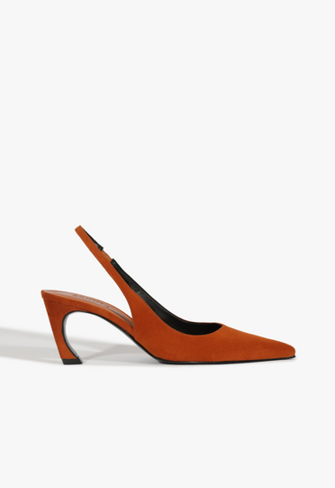 割引価格 Scarpin Sapato Marrom MALL ZZ | Camurça Lexi Slingback Schutz アイドルグッズ