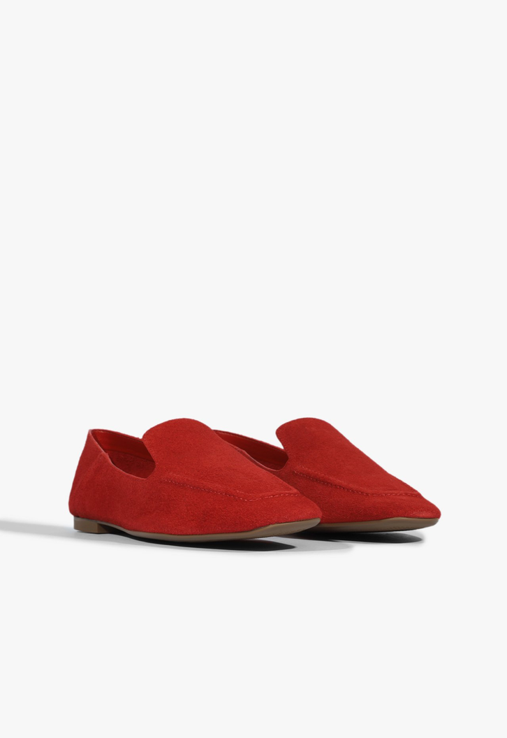 Mocassim Suede Vermelho