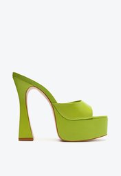 Sandália Mule Verde Schutz Couro