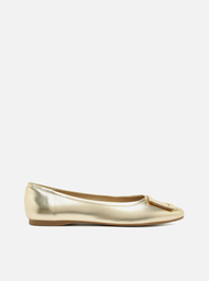 Sapatilha Dourada Arezzo Fivela