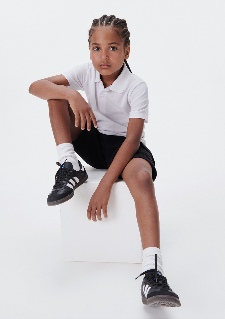 Camisa Polo Branca Hering Infantil Menino Manga Curta Em Piquet