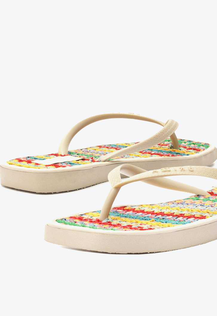 Chinelo De Dedo Brizza Panacota Square Crochê
