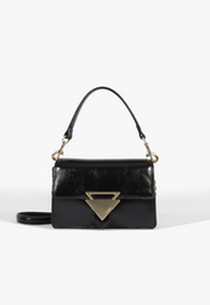 Bolsa Tiracolo Abby Pequena Couro Preta | ZZ MALL