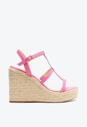 Sandália Plataforma Pink Arezzo Corda Tiras