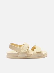 Sandália Papete Branca Velcro Liz Brizza